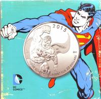 (2015) Монета Канада 2015 год 20 долларов "Супермен"  Серебро Ag 999  PROOF